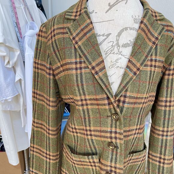 Huberman Ireland Womens Blazer Jacket Sz 12 VTG Preppy Professor Librarian Work - Picture 9 of 16